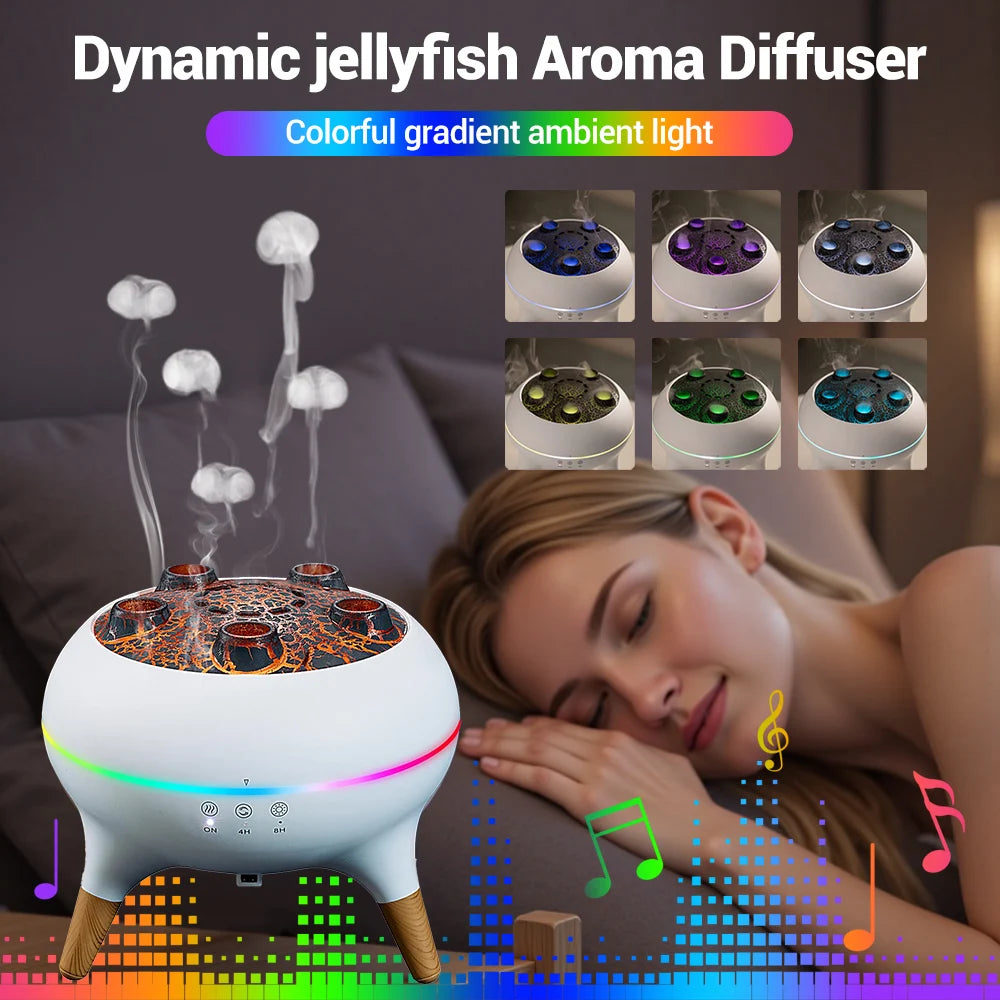 Dynamic Jellyfish Air Humidifier With 7 Colorful Night Lights