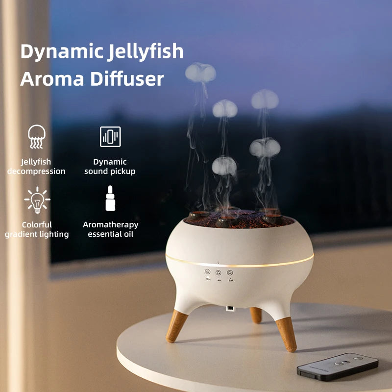 Dynamic Jellyfish Air Humidifier With 7 Colorful Night Lights